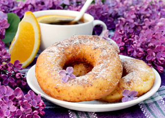 Sweet donuts for breakfast