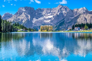 Foto op Canvas Blue lake misurina, Dolomites, Italy © Pattanasak Suksri