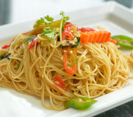 Spagetti seafood,Fusion food