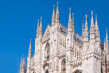 Milan duomo with blue sky