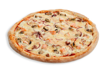 pizza with salmon