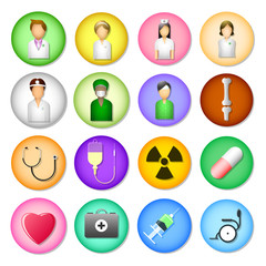 Medical people icons set