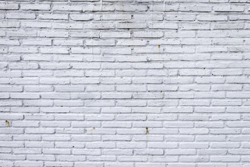White brick wall texture background and pattern