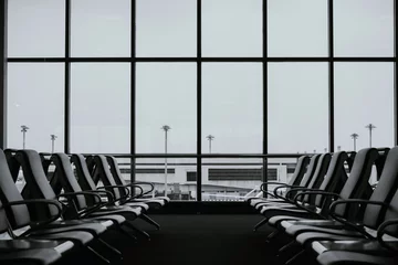 Photo sur Plexiglas Aéroport Soft focus seat at airport lounge background.