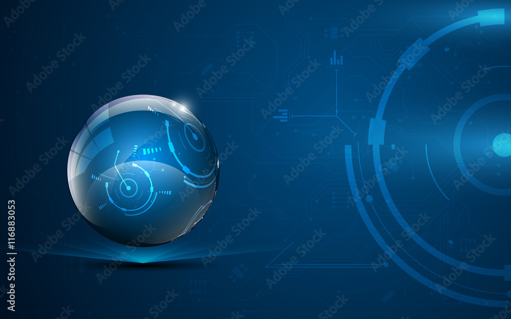 Poster abstract globe tech design communication innovation concept background