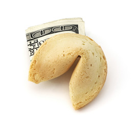 Isolated fortune cookie — fortune wealth.