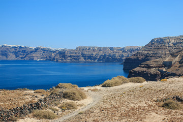 Obraz premium Caldera di Santorini