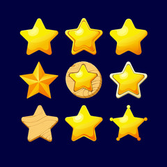 Set of Cartoon different Stars.