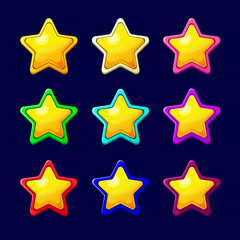 Cartoon colorful glossy Star