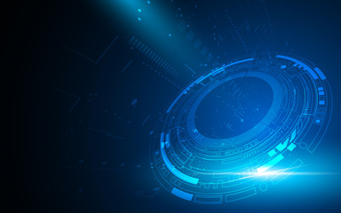 abstract technology innovation concept blue digital pattern background