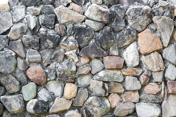 pattern  decorative uneven cracked real stone wall surface with cement