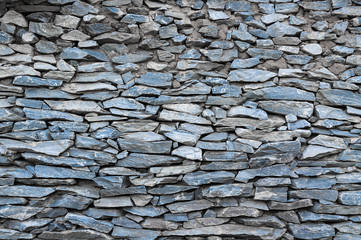 pattern  decorative uneven cracked real stone wall surface with cement