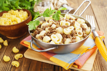 Pasta with minced meat