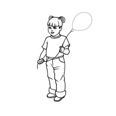 Cute little girl with balloon