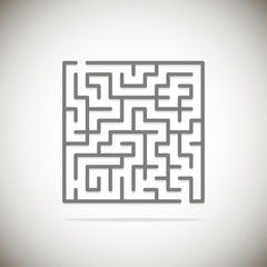 gray square maze with entrance and exit