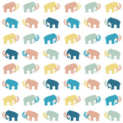 Mammoth silhouettes seamless