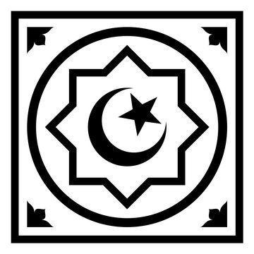 Symbol of Islam — star and crescent