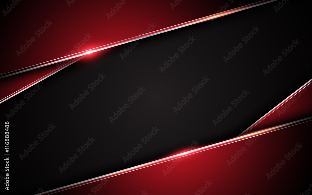 Poster abstract metallic red black frame layout design tech innovation concept background