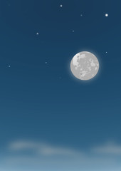 Nachthimmel und Mond 