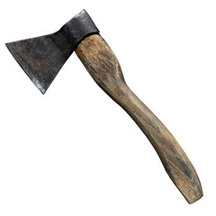 Axe tools on white background