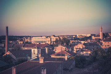 Obraz premium Pula, Croatia cityscape