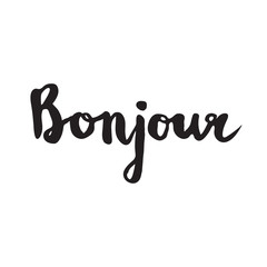 French quote - Bonjour. © irsydesign