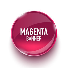 Realistic glass banner for web interface.