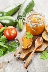 Homemade zucchini puree