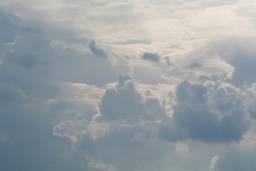 Obraz na płótnie Canvas Blue sky with curly clouds