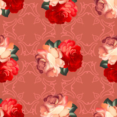 Seamless pattern in russian traditional style.