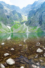 amazing black pond (polish: czarny staw) in High Tatra mountains, Poland