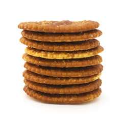 isolated stacked crackers