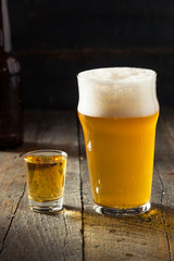 Refreshing Beer and Whiskey Shot Boilermaker