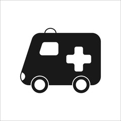 Emergency car symbol simple icon on background
