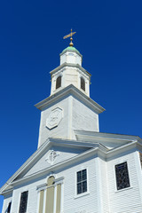 St. Paul's United Methodist Church was built in 1805 with the Colonial style in downtown Newport, Rhode Island, USA.