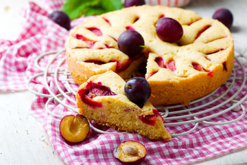 homemade plum cake