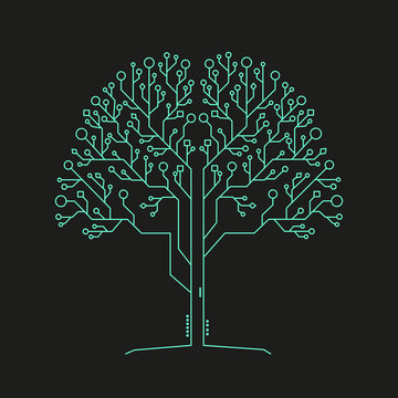 Technology tree of life background for business