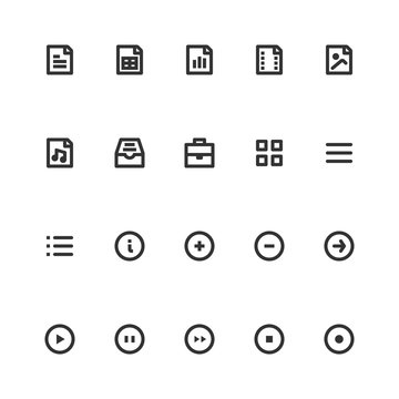 Basic Bold Line Icons vol.2