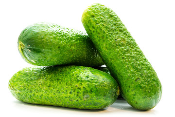 Frische Gurken isoliert