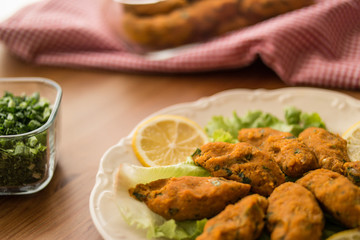Mercimek Koftesi / Turkish Food with Bulgur and Lentil.