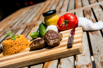 Turkish Meatball and bulgur rice