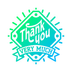 Thank you badge