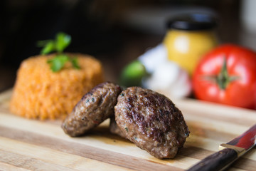 Turkish Meatball and bulgur rice