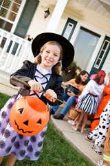 Halloween: Girl Ready to Trick or Treat © seanlockephotography