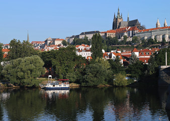 Fototapeta premium Prague Castle view of the river Vltava