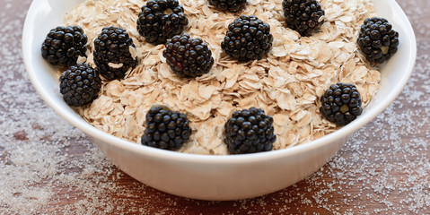 oatmeal in a bowl isolated