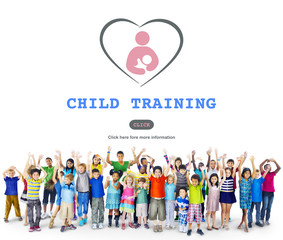 Obraz premium Child Training Comfort Affection Nursery Concept