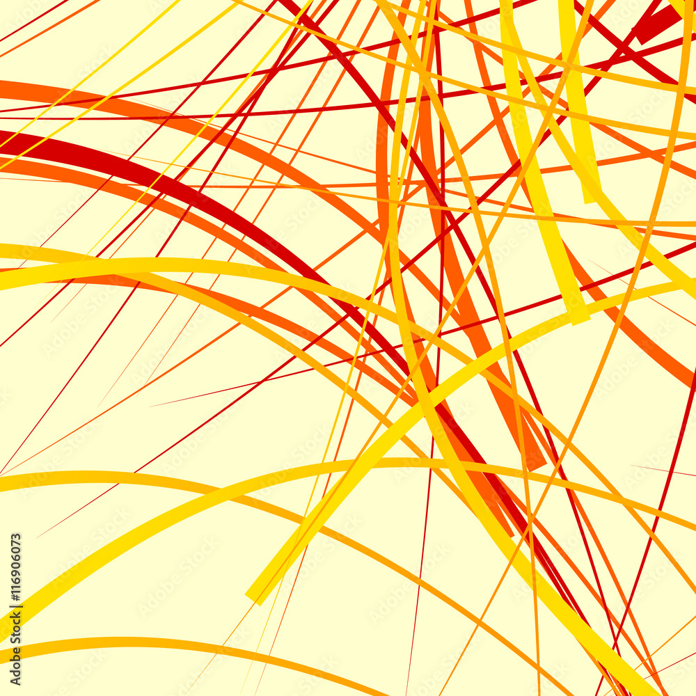 Leinwandbilder artistic pattern with random, chaotic curved lines, distorted as