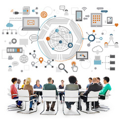 Global Communication Digital Device Information Concept