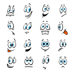 Cartoon eyes with expressions and emotions